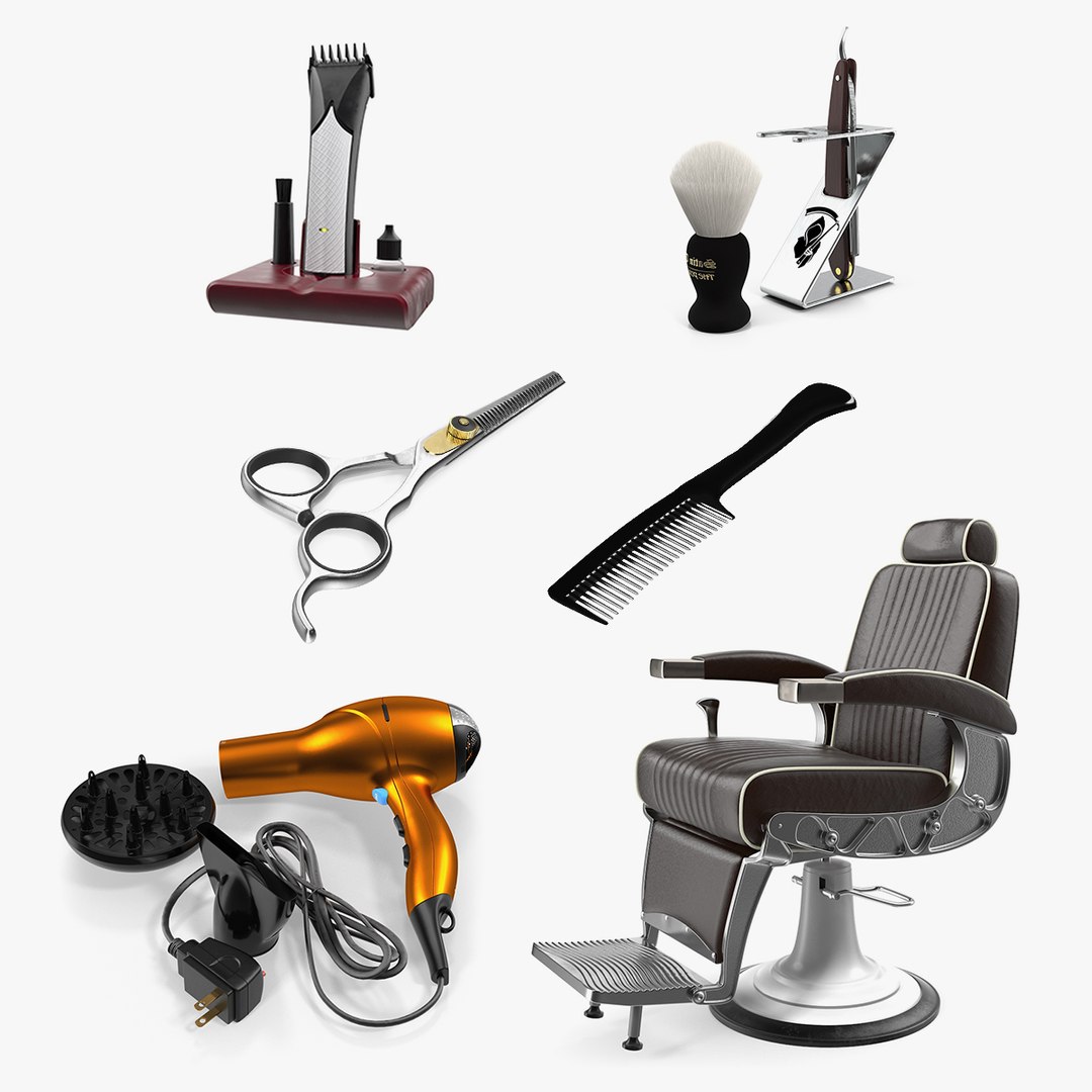 Barbershop Collection 2 3D model preview