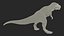 3D model tyrannosaurus rex roaring animal