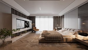 Master bedroom of Sneech 01 - MAX FBX OBJ SKP Simlab Collada