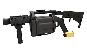 3d model of grenade launcher