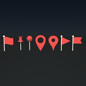 Map Pointers 3D model 3D model
