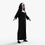 Cartoon Nun Woman Character 3D model