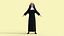 Cartoon Nun Woman Character 3D model