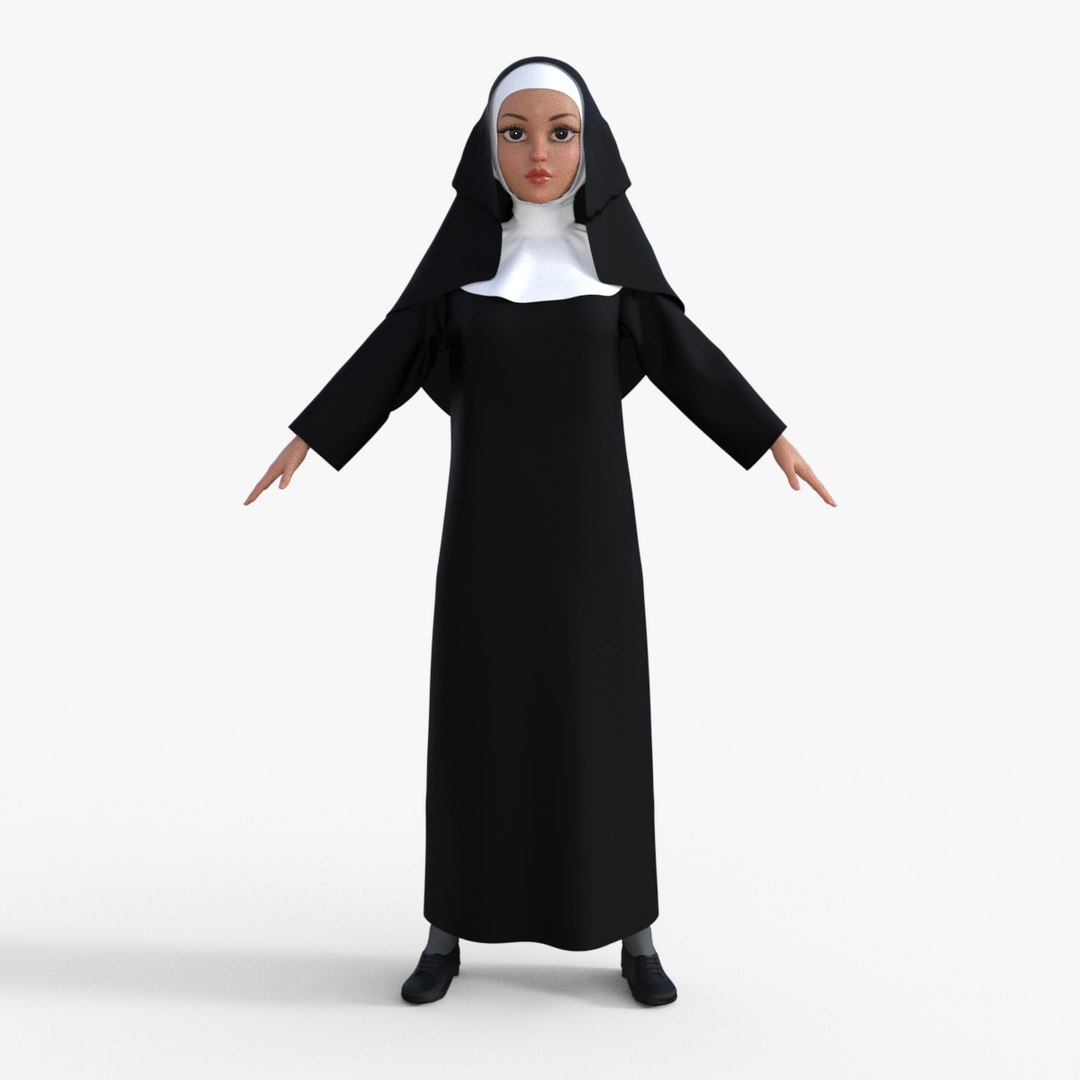 Cartoon Nun Woman Character 3D model https://p.turbosquid.com/ts-thumb/9M/Hq7pZU/jd/cartoonnuncharacter120001/png/1666894837/1920x1080/fit_q87/e1b89299239ce1c889a9425dda119dde209c2cee/cartoonnuncharacter120001.jpg