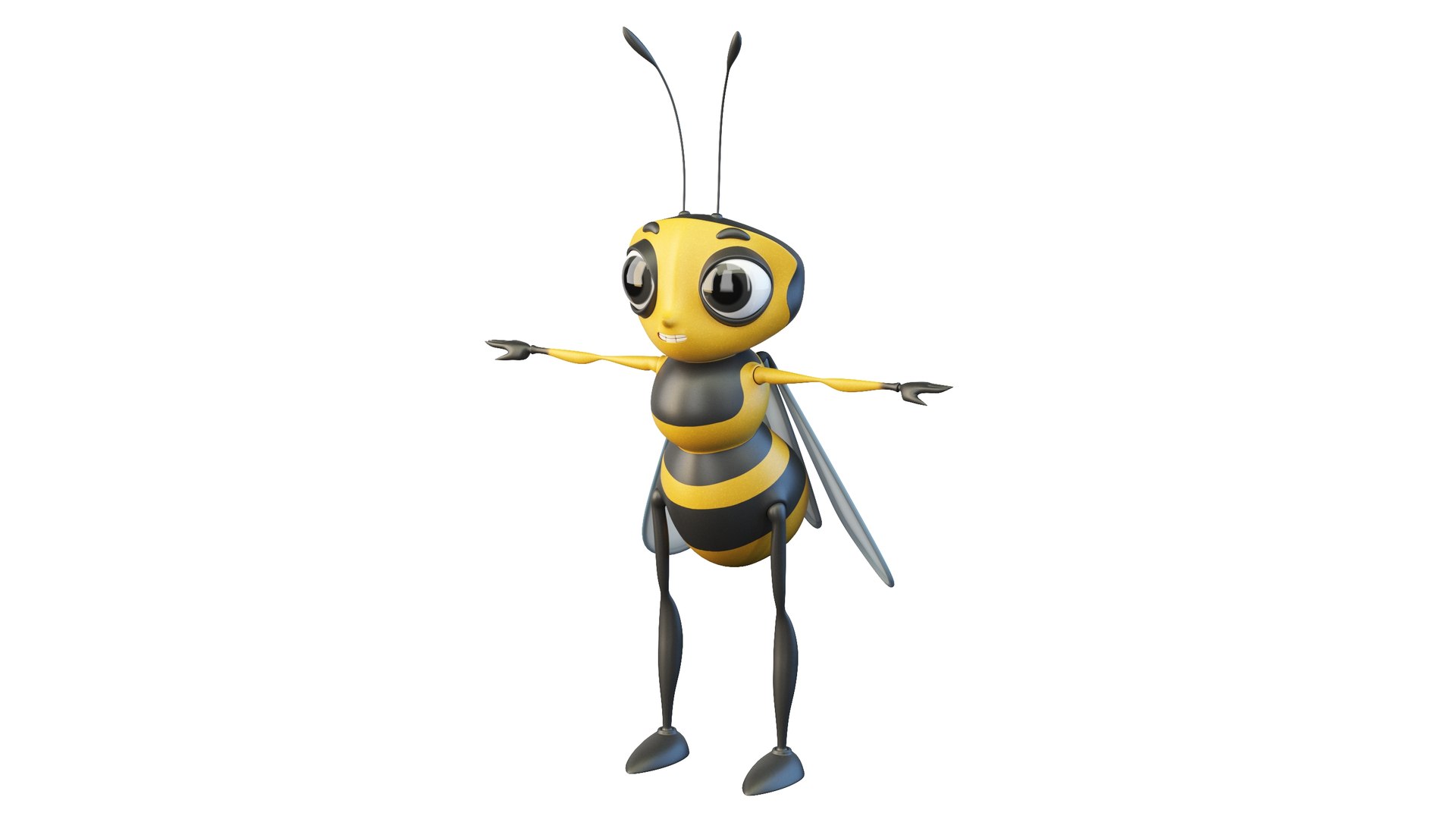 Cartoon Bee Character 3D Model - TurboSquid 2070209