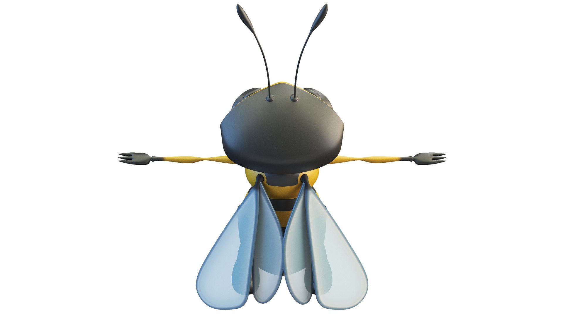 Cartoon Bee Character 3D Model - TurboSquid 2070209