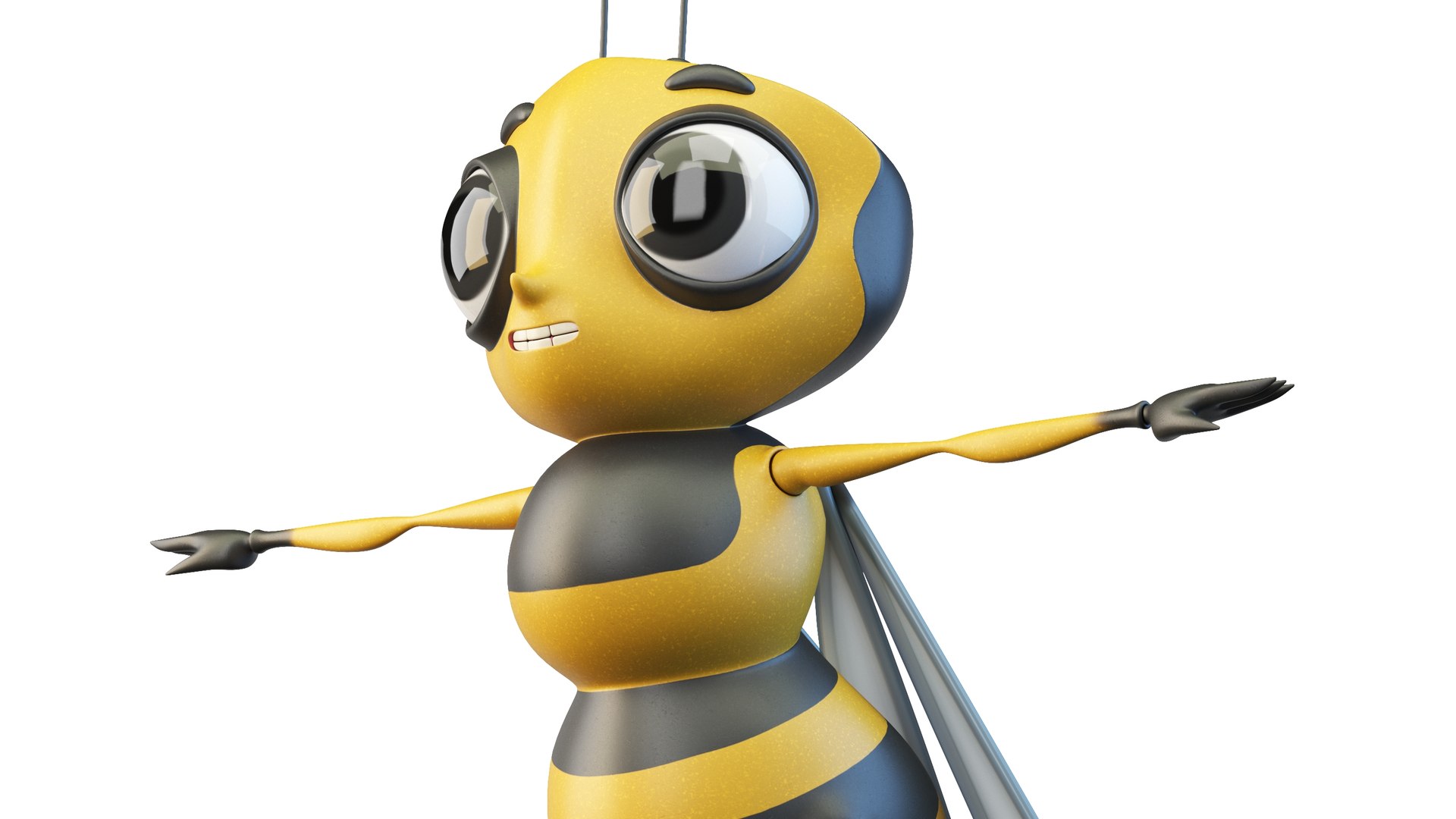 Cartoon Bee Character 3D Model - TurboSquid 2070209