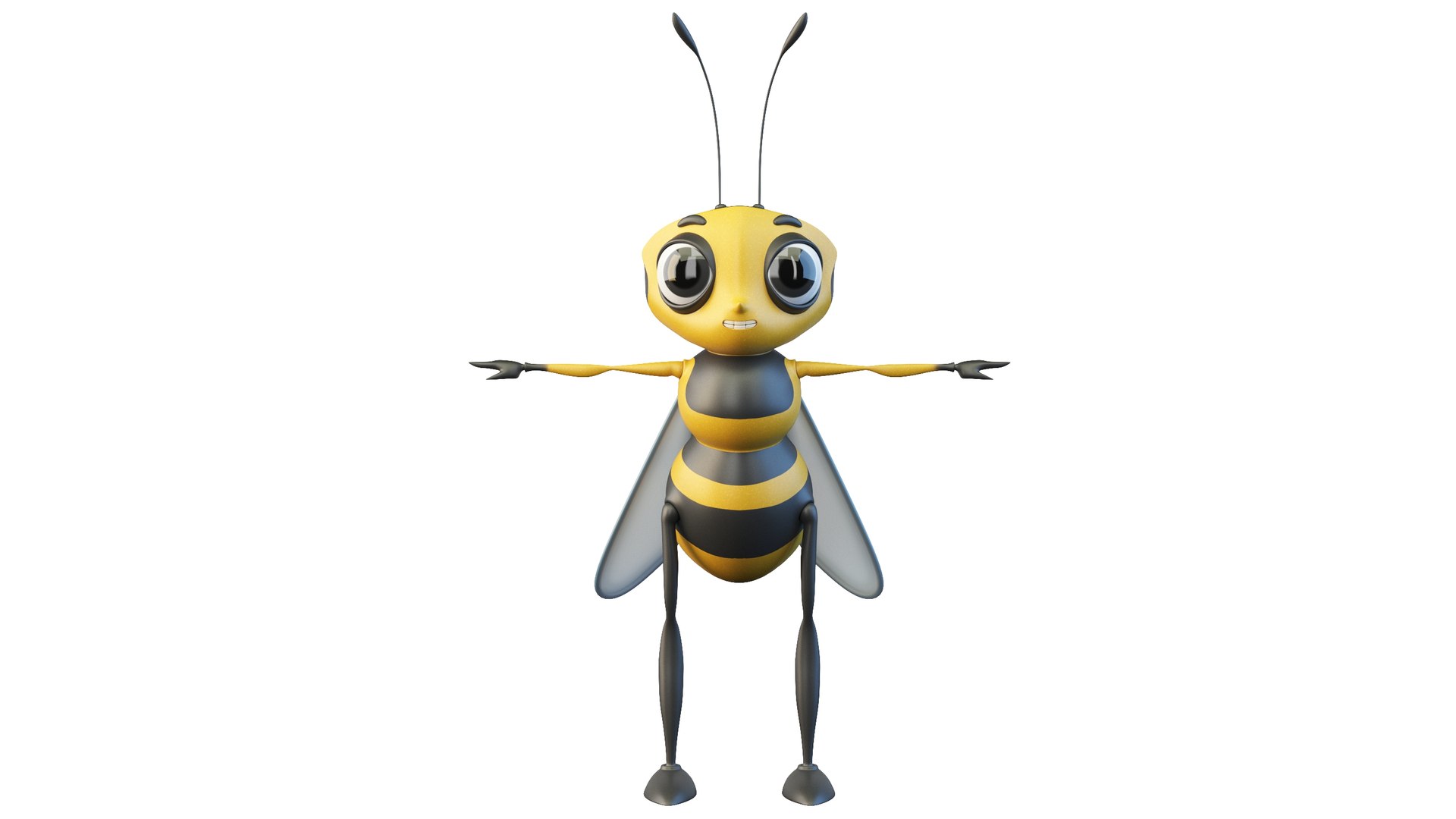 Cartoon Bee Character 3D Model - TurboSquid 2070209