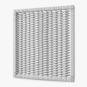 3D Rattan Panel White