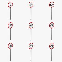 Speed Limit Road Sign Vol 2