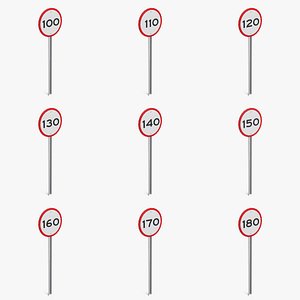 Speed Limit Road Sign Vol 2