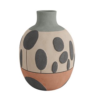 Decorative ceramic vase Wabi Sabi 3D model