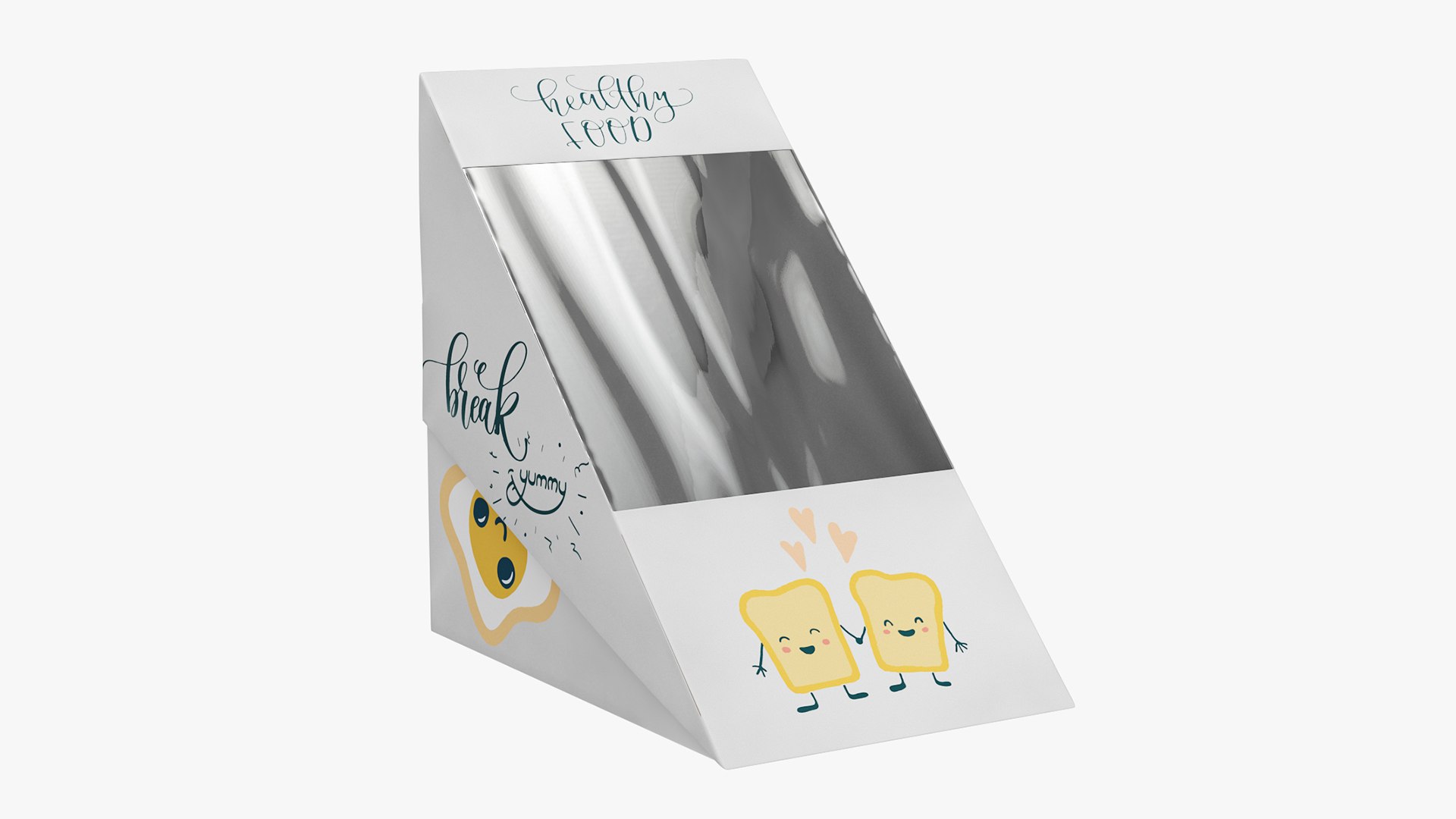 Large Design Sandwich Box 3D model preview