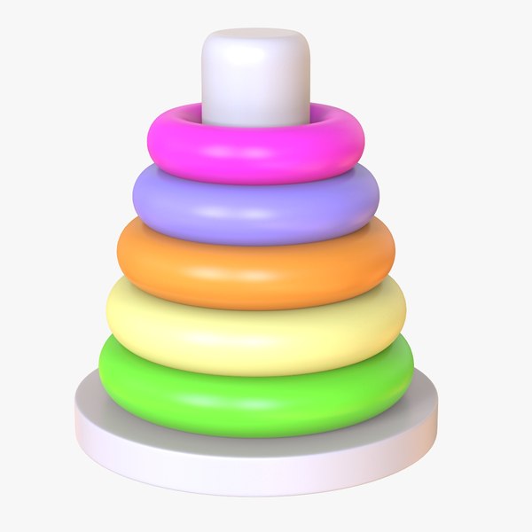 Pyramid of Rings Toy 3D model