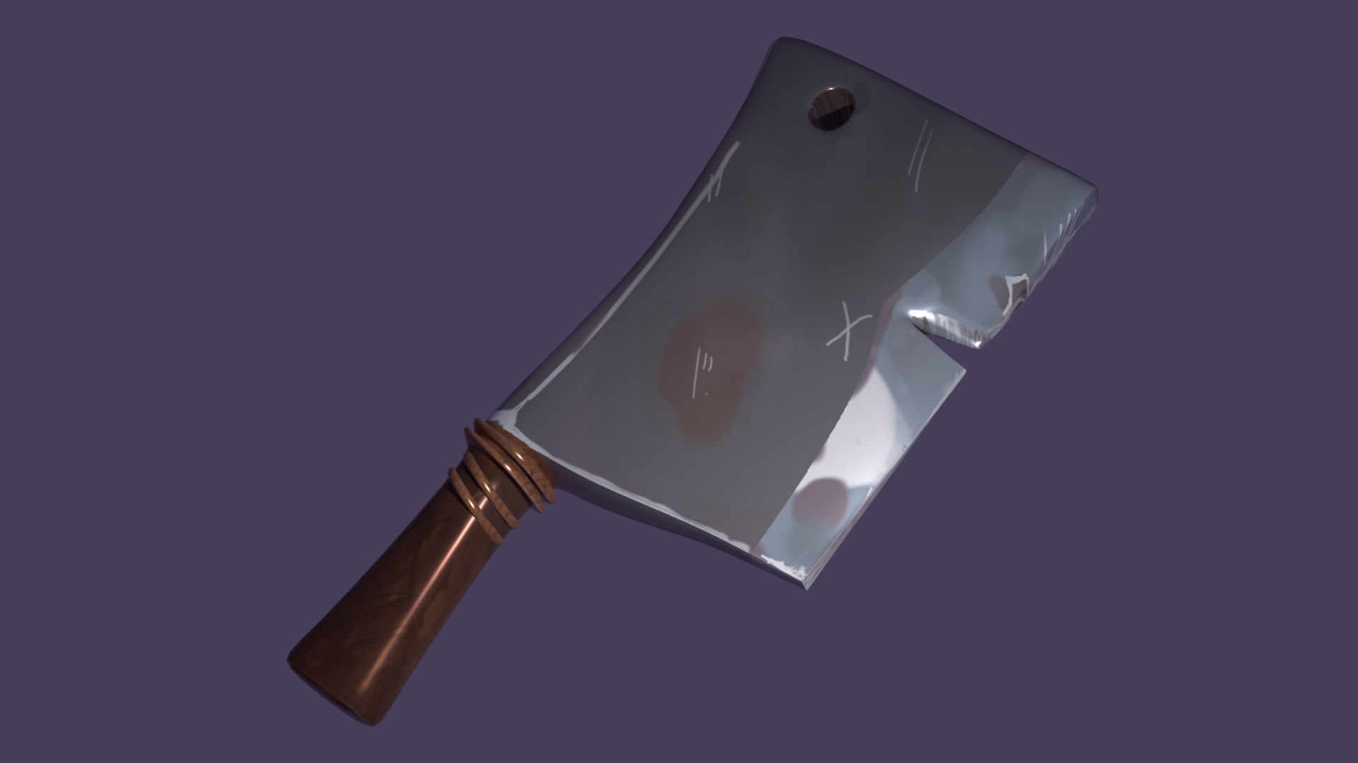 3D Butcher Knife Low Poly Model - TurboSquid 2375665