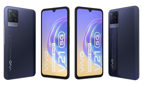 3D Vivo V21e 5G Purple model