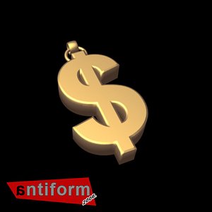 dollar sign 3d model