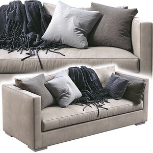3D meridiani leather sofa belmon model