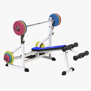 3D model weight lifting bench