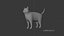 Chat rouge low poly