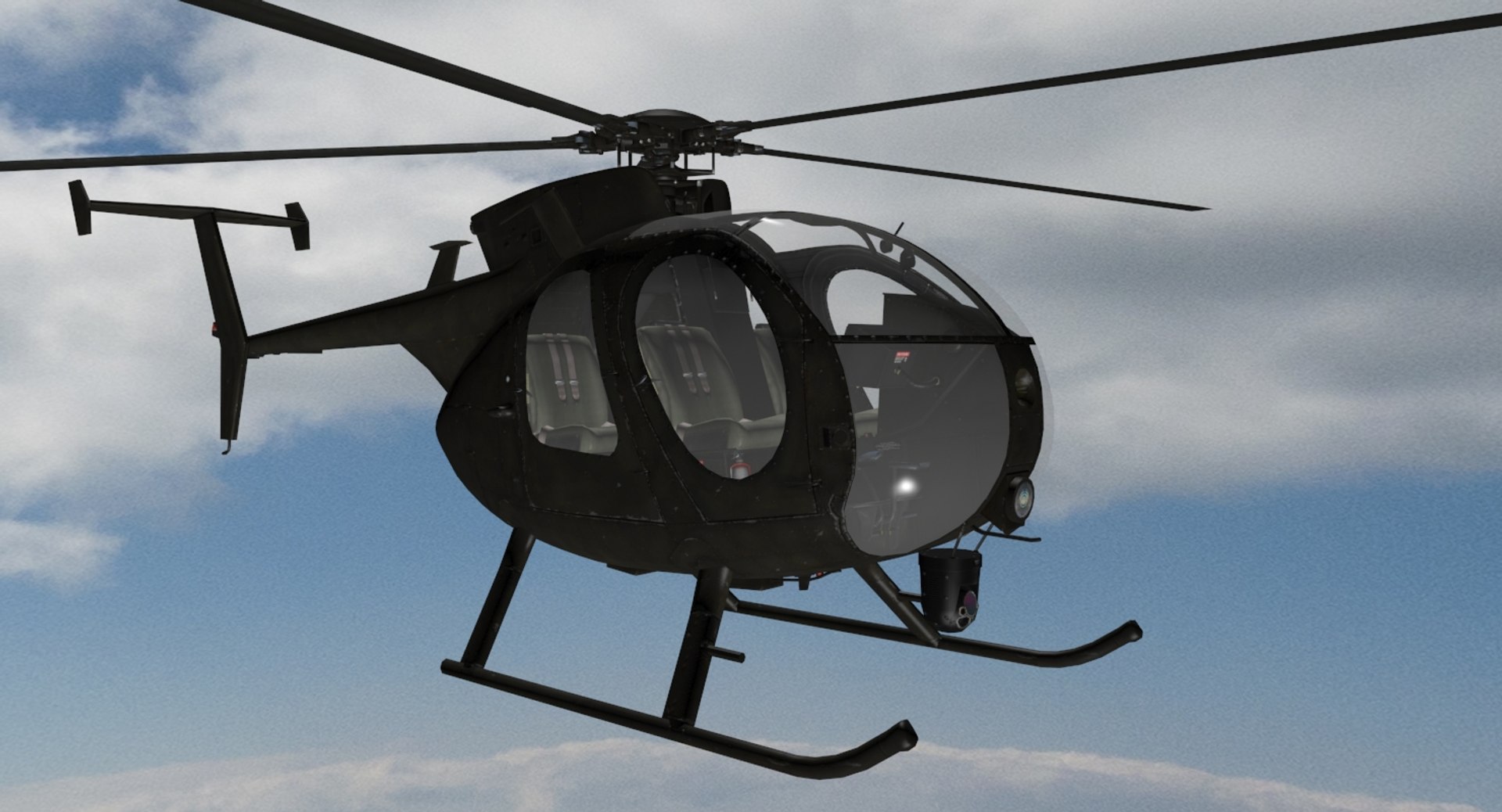 3d Mh-6 Little Bird Model