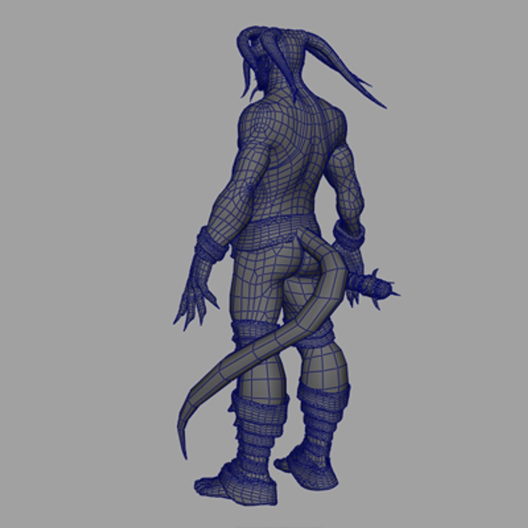 3d demon figure model