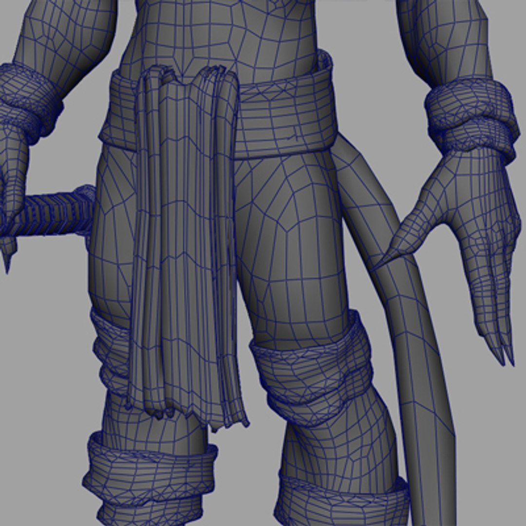 3d demon figure model