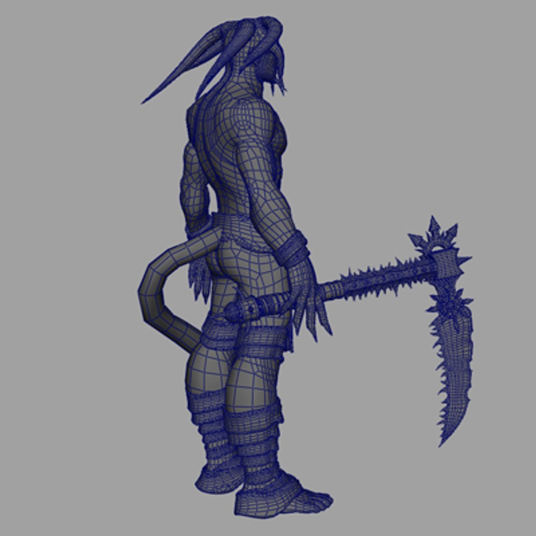 3d demon figure model