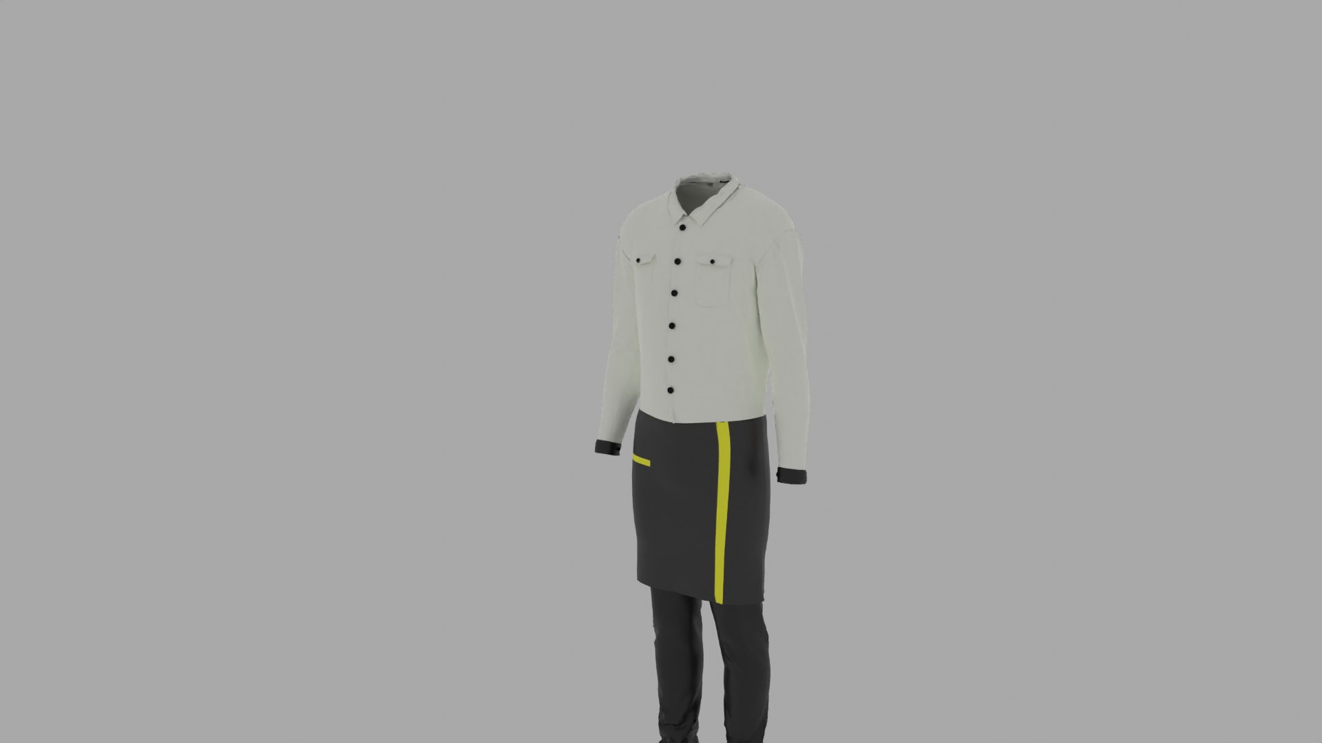 3D Waiter Uniform Model - TurboSquid 1973135