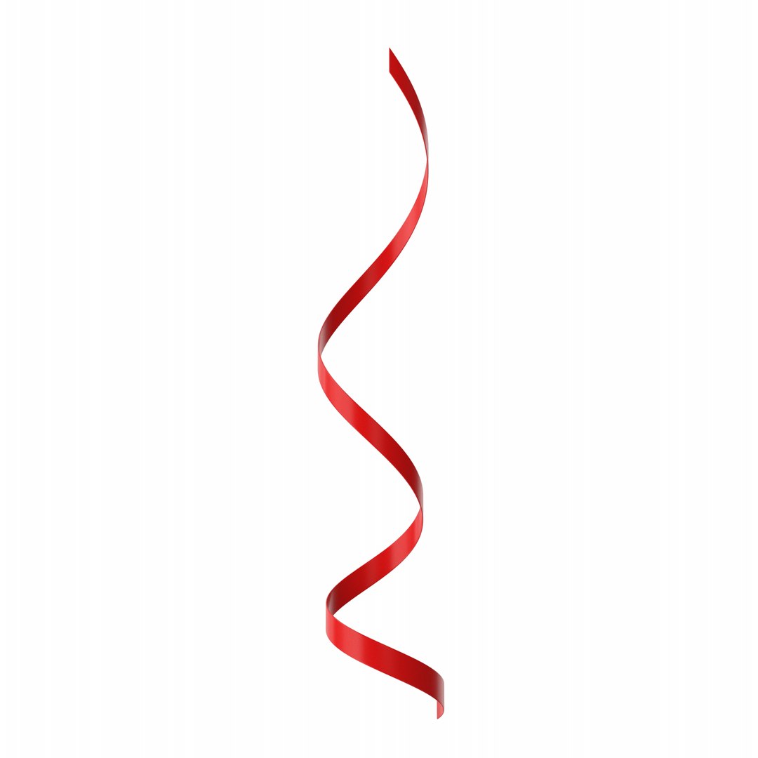 3D Curly Ribbon - TurboSquid 2145144