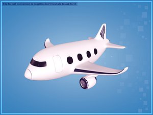 Cartoon Plane -- Airliner 3D