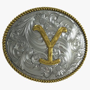 3D Yellowstone Dutton Ranch Belt Buckle model