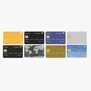 credit cards 3D model