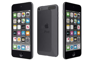 Apple iPod Touch Black Low Poly