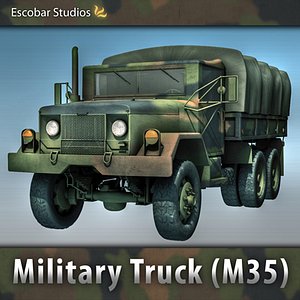 3ds max military m35 cargo truck