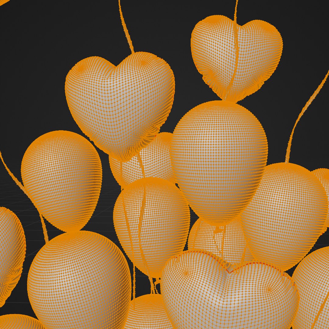 3D Valentines Gift Box With Balloons - TurboSquid 1847203