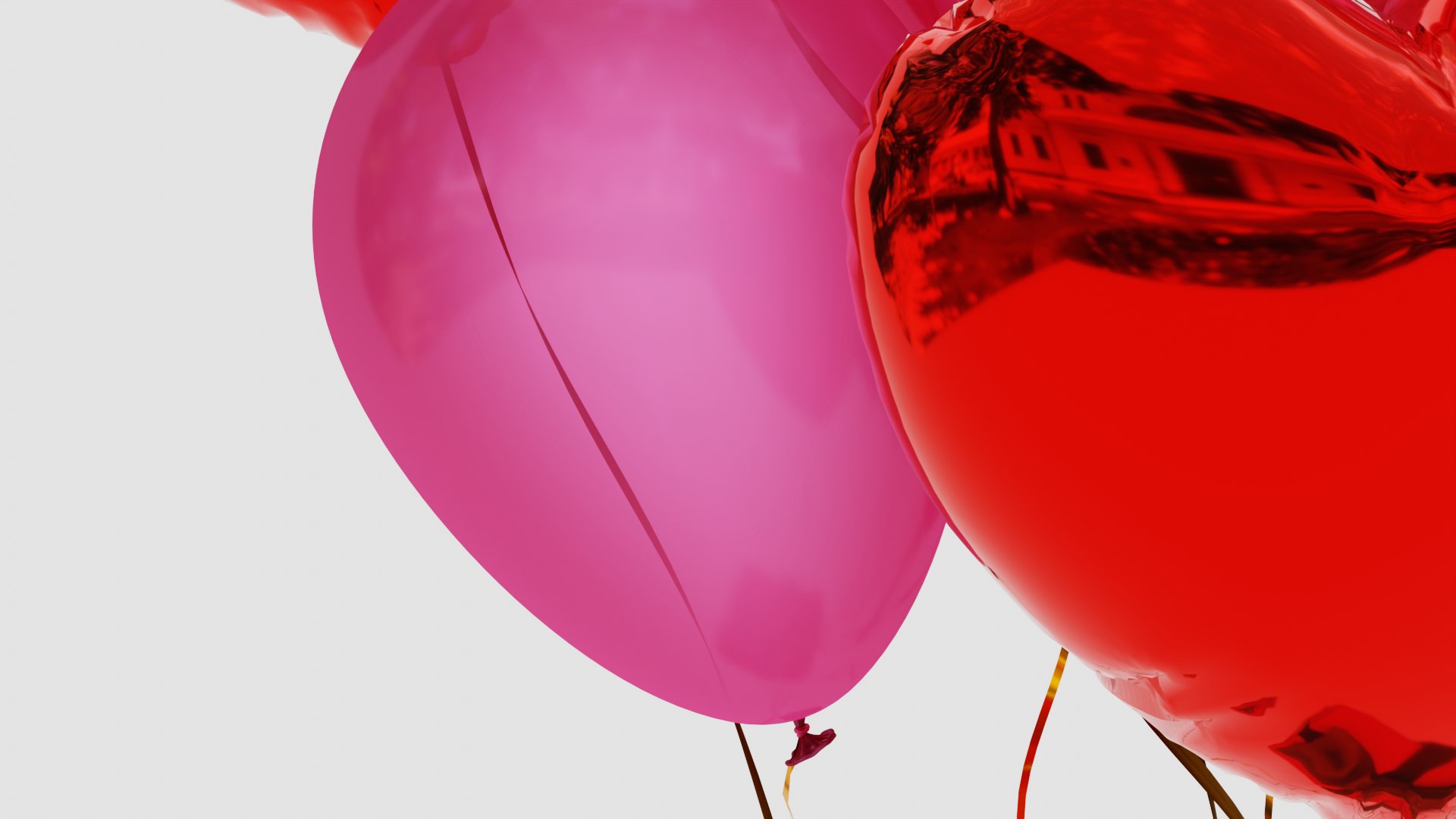 3D Valentines Gift Box With Balloons - TurboSquid 1847203