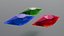 3D Crystal Gemstones - Ruby Emerald Sapphire