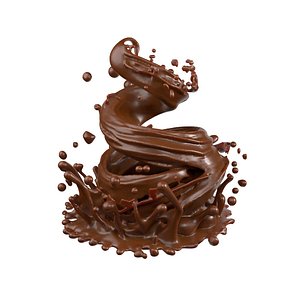 3D Chocolate splash v6