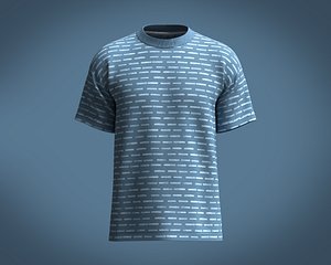 Mens Distracted Stripes T-Shirt 3D