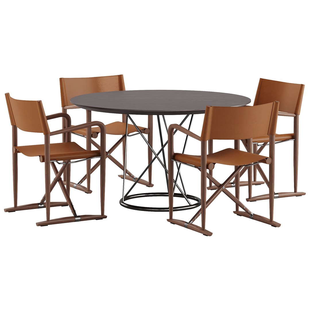 Table And Chair Torcello Luchino By Flexform 3D Model - TurboSquid 2425751