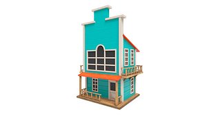 3D Wild west building v6 model