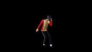 Michael Jackson With Moon Walk Animation