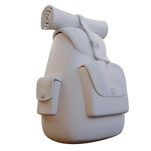 Adventure Backpack 3D Printable STL File Single Piece 100mm Tall