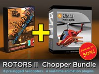 Rotors II - 7 Pre-Rigged Helicopters for Craft Director Studio and 1 Premium Plugin