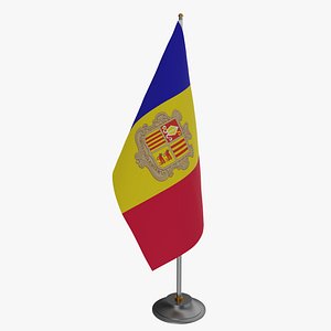 3D Table Flag Andorra model