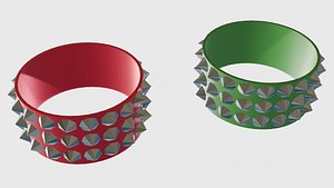 bracelet with spikes 3D