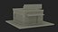 Low Poly Retail Store Building Yellow 3D model