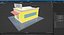 Low Poly Retail Store Building Yellow 3D model