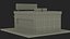 Low Poly Retail Store Building Yellow 3D model